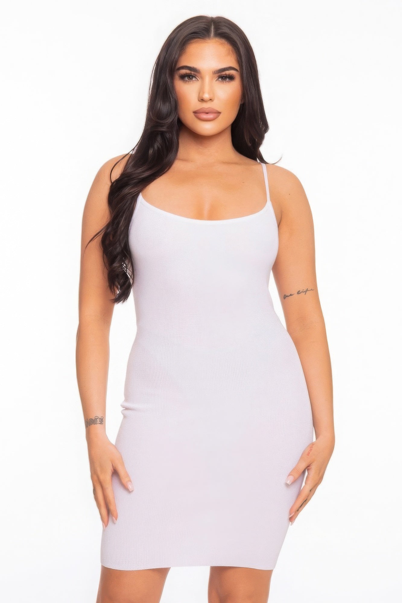 Womens Cami Open Back Mini Dress Sleeveless Soft Tank Top