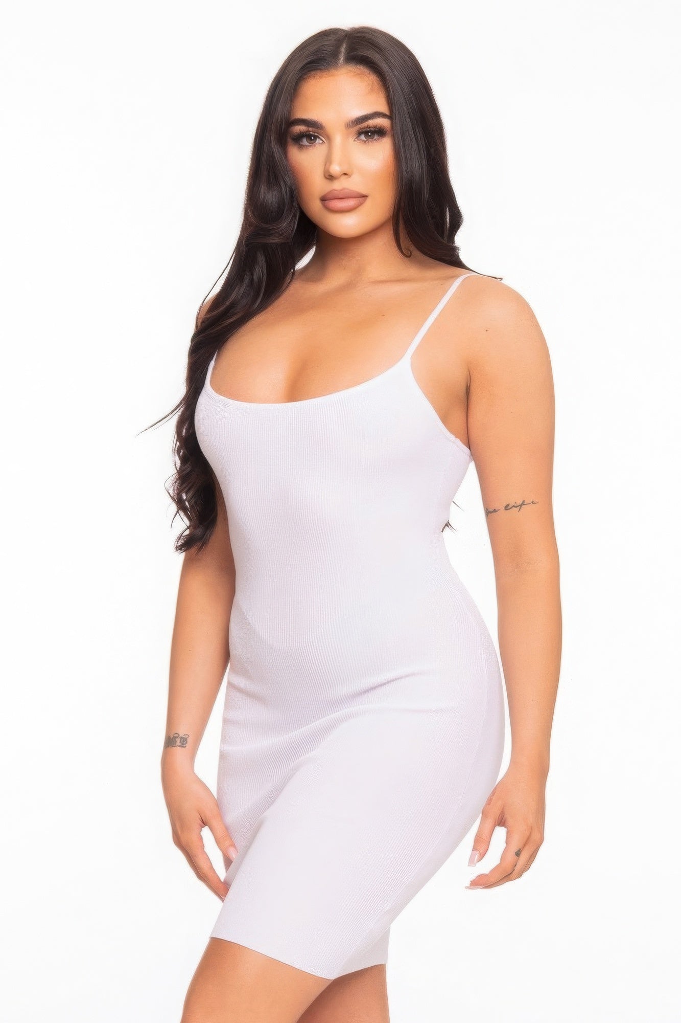 Womens Cami Open Back Mini Dress Sleeveless Soft Tank Top
