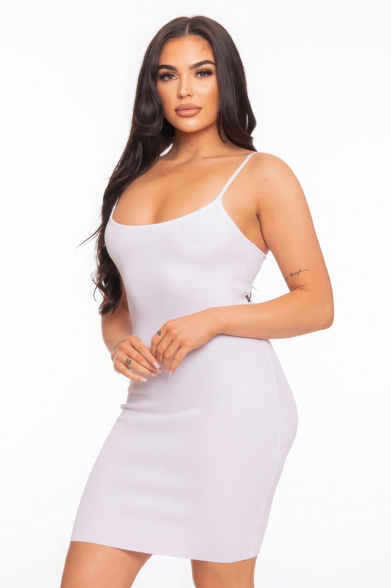 Womens Cami Open Back Mini Dress Sleeveless Soft Tank Top