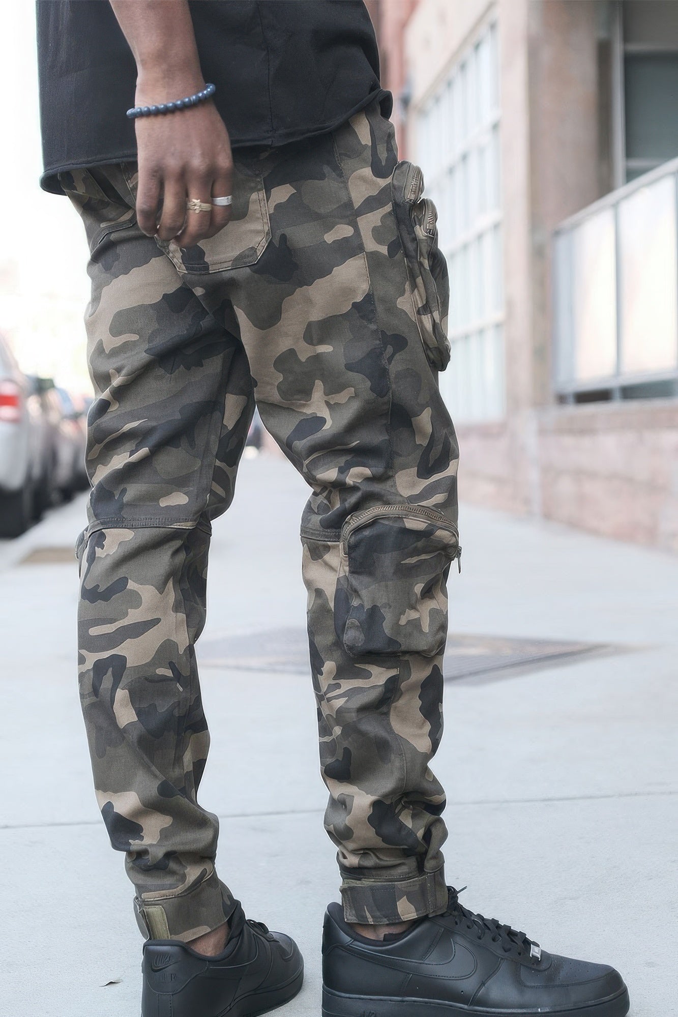 Men's Jogger Cargo Pants Army Tactical Combat Hiking Hunting Work Camo