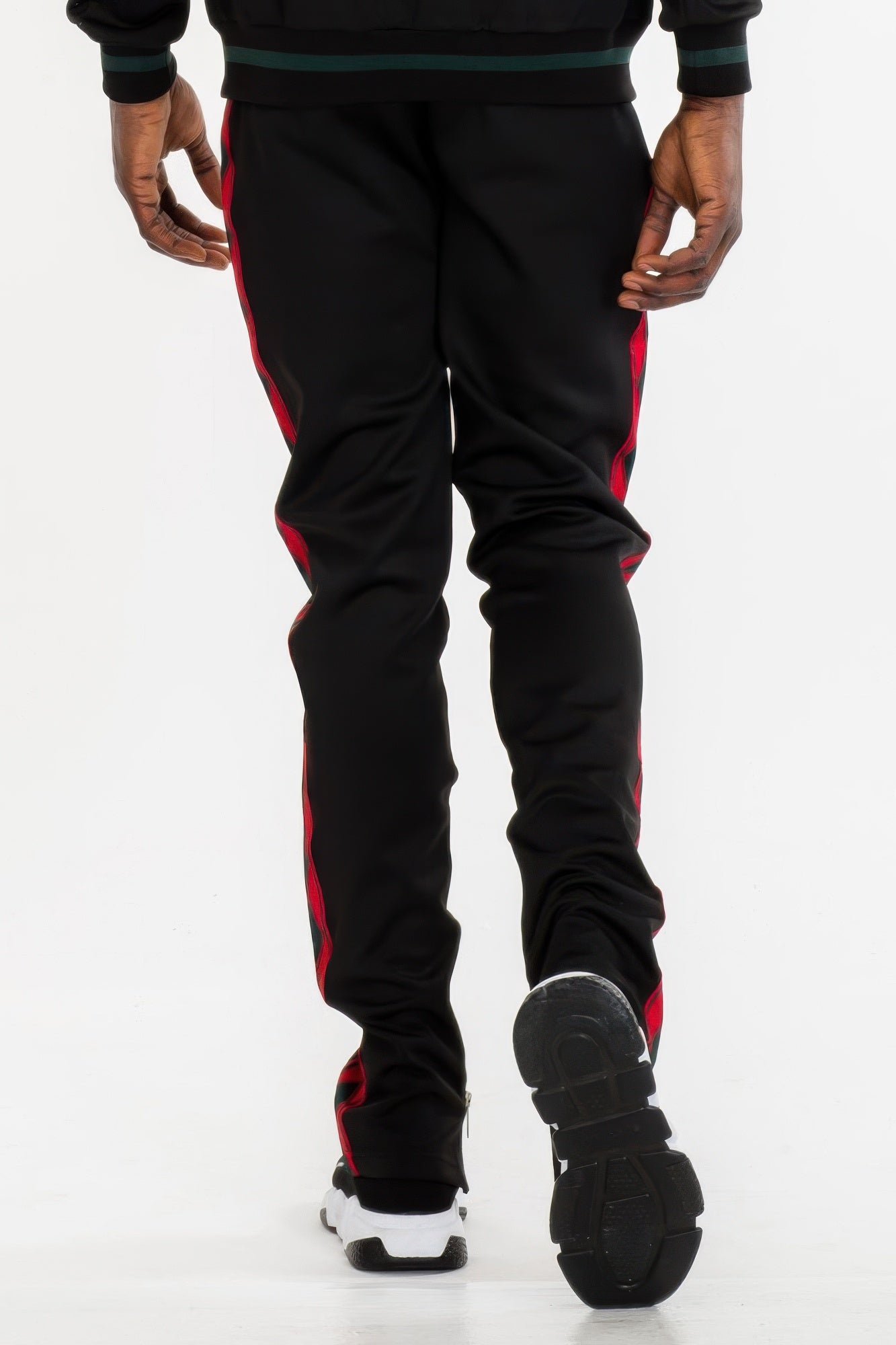 Mens Diamond Tape Design Casual Track Pants Jogger