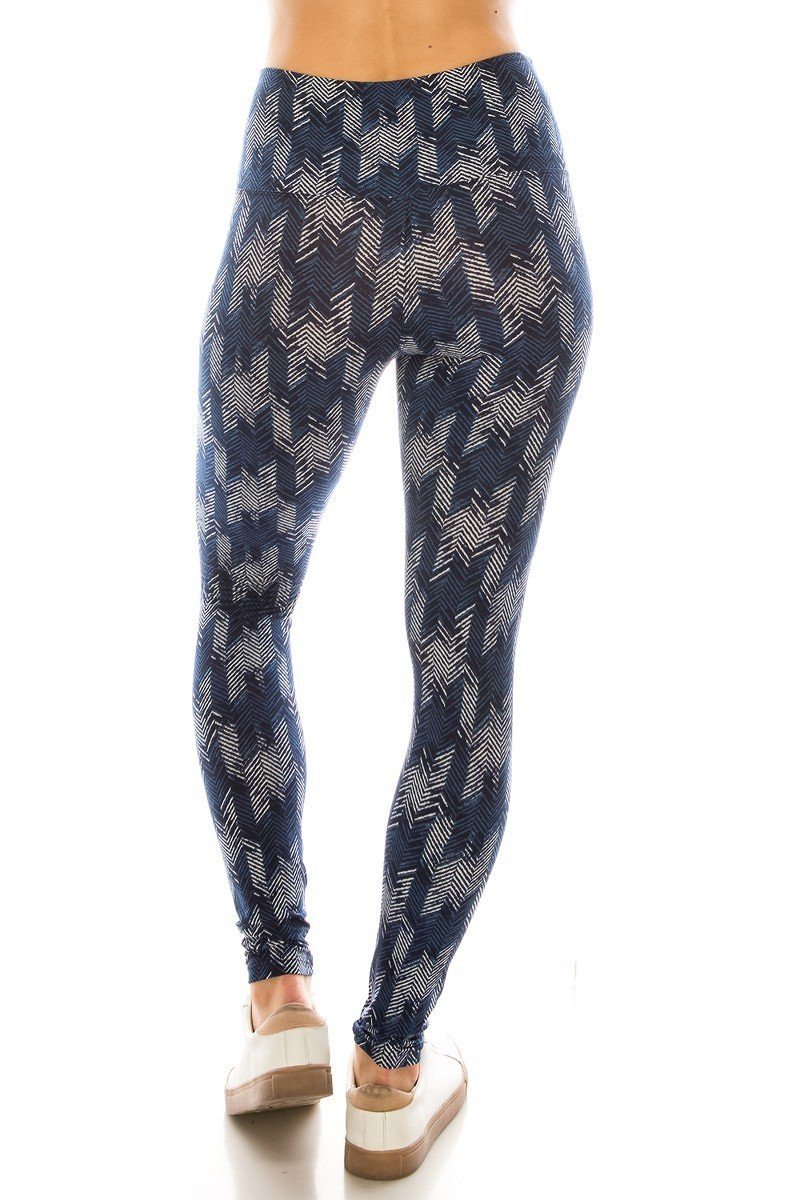 Women's Multi Printed High Waist Yoga Pants Leggings Stretch Gym Fitness