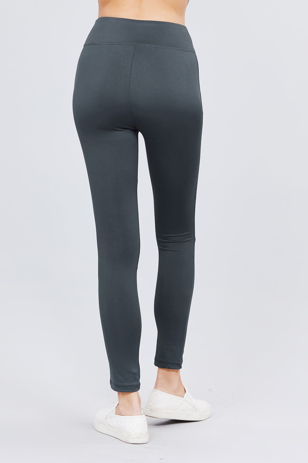 Women's High Waist Workout Yoga Pants Leggings Lounge Gym Fitness - Charcoal