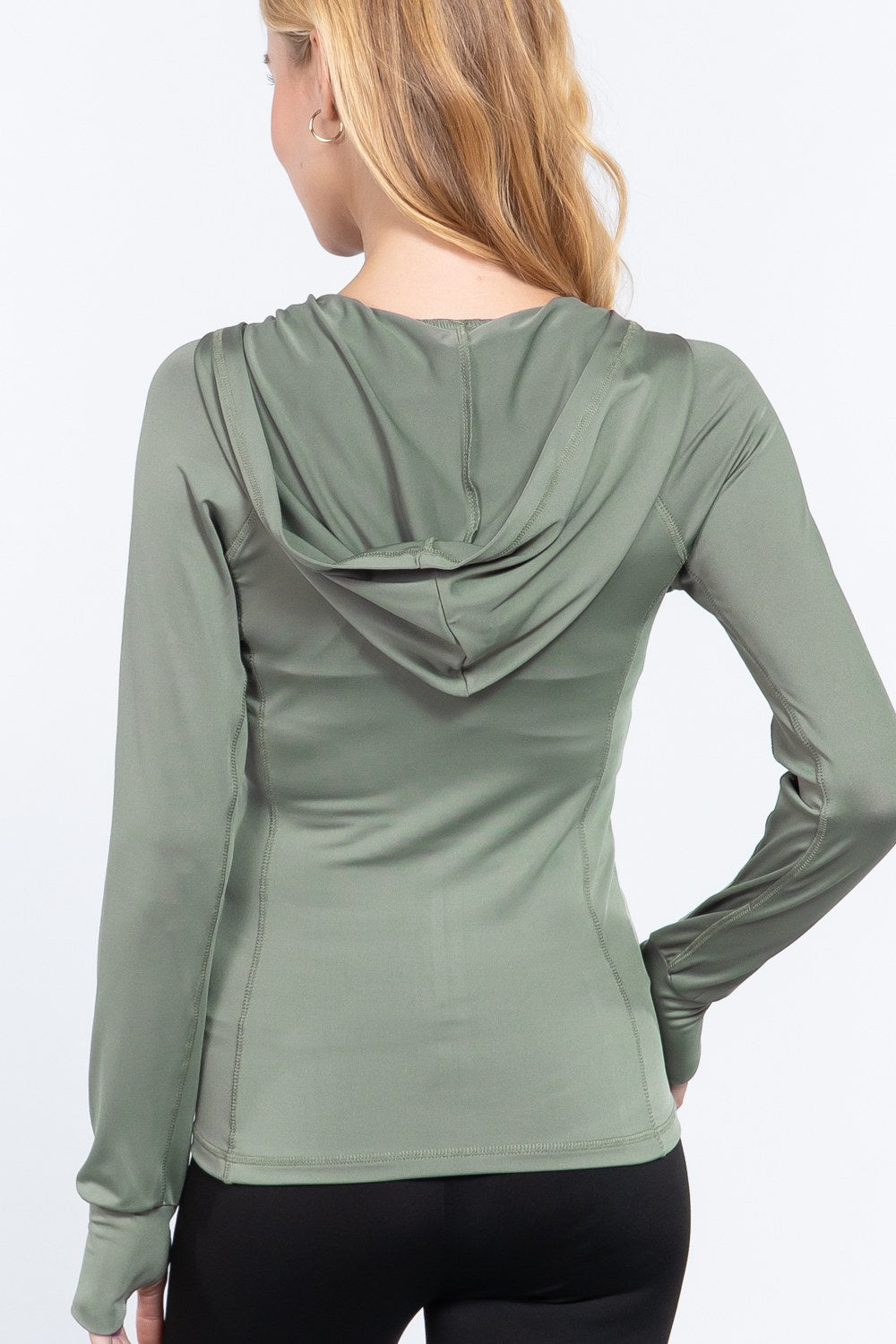 Women's Hoodie Long Sleeve Full Zip Hoodie Work Out Activewear Track Jacket