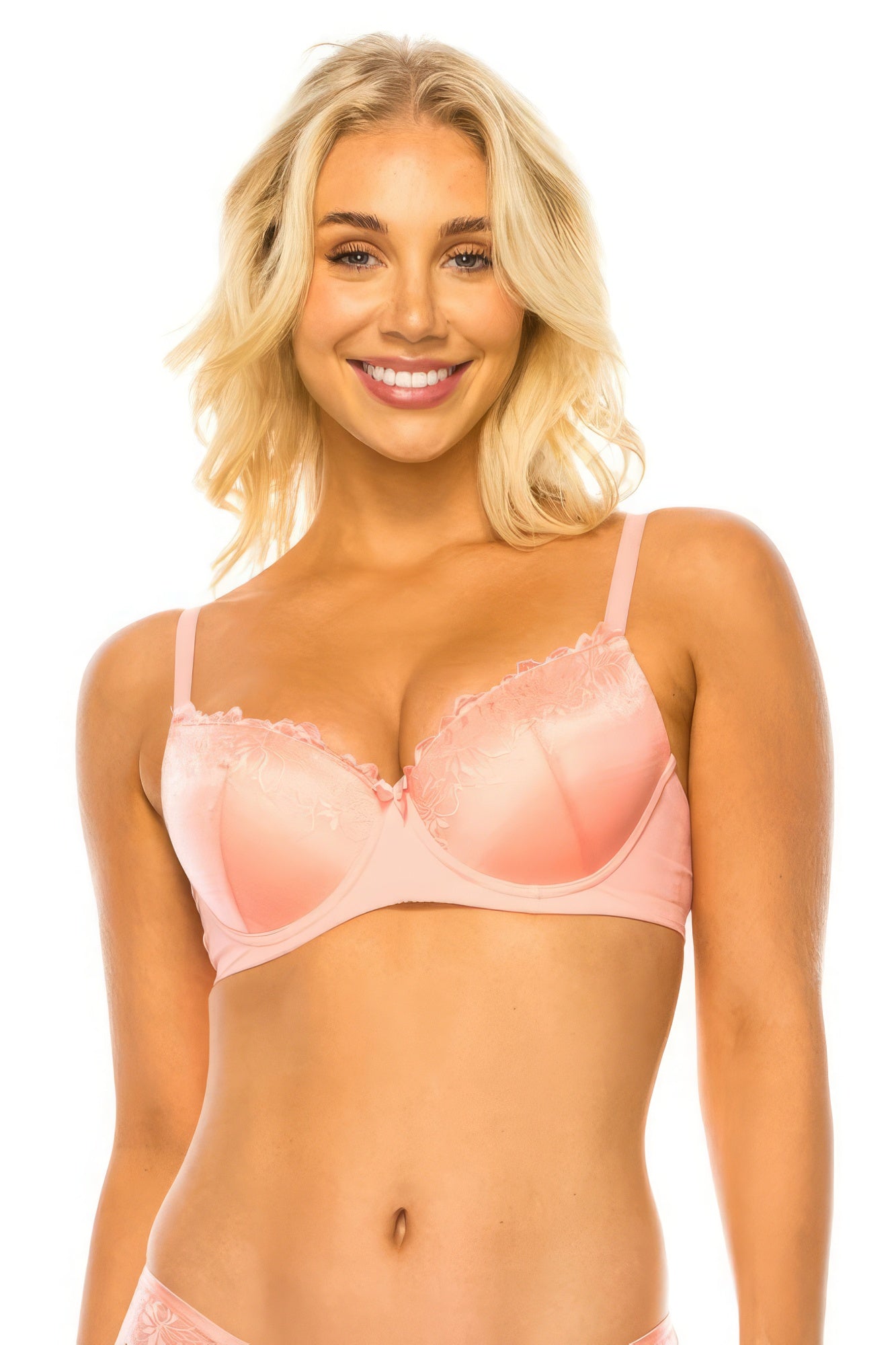 Women's Lace Bra Soft Cup Underwire Comfort Lingerie