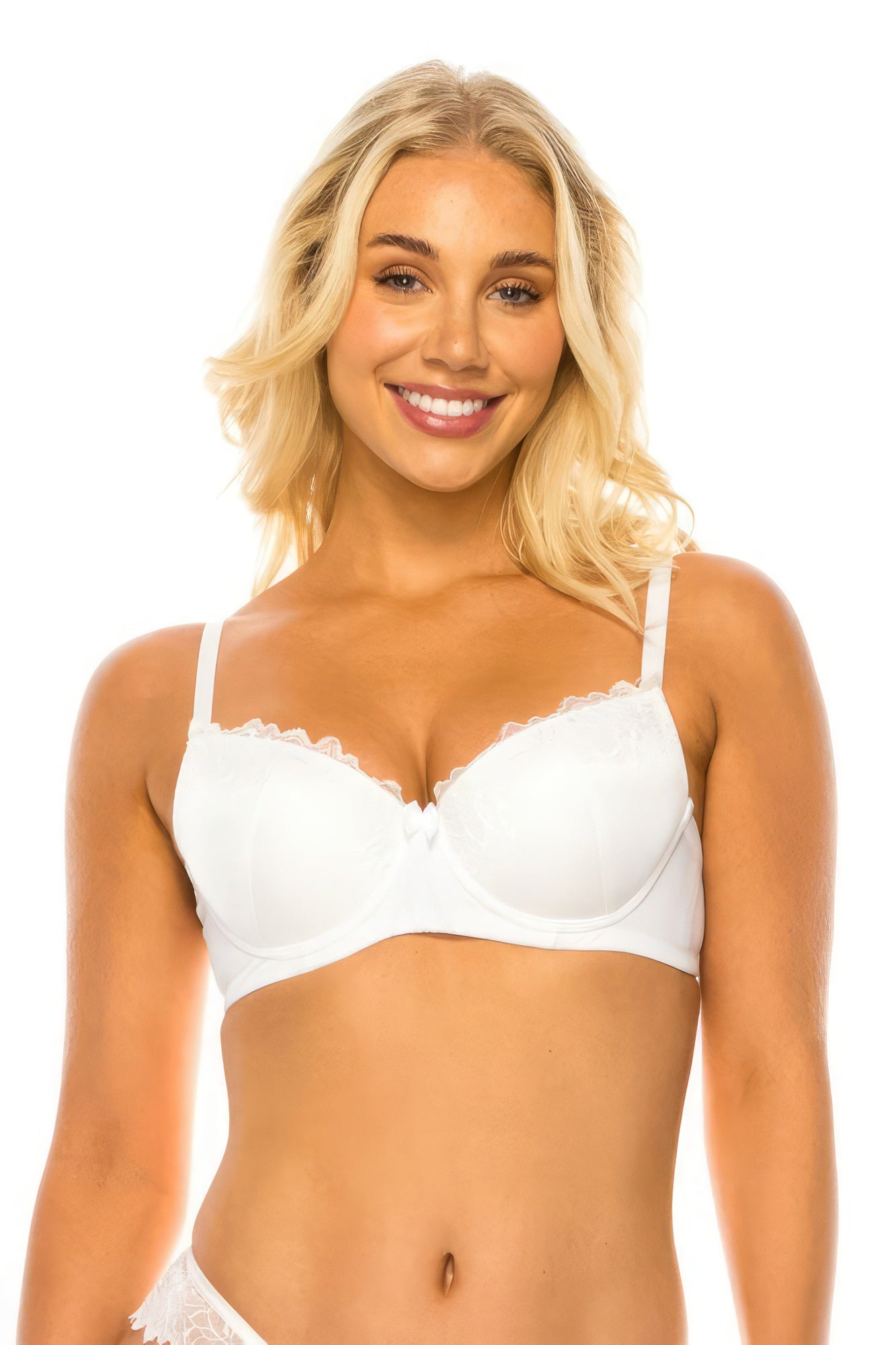 Women's Lace Bra Soft Cup Underwire Comfort Lingerie