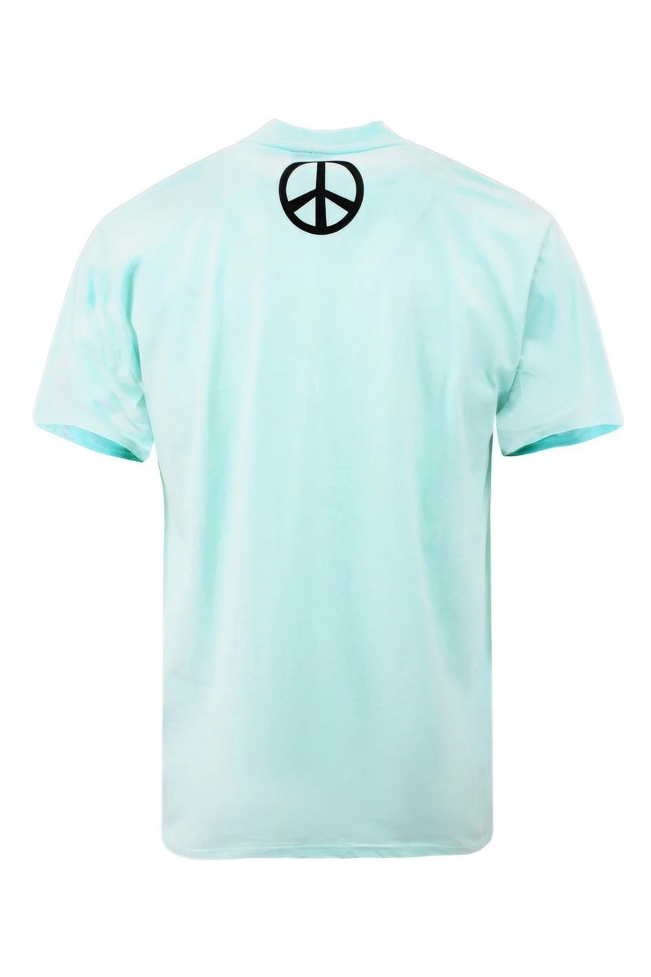 Men's Peace Happiness Tee T-Shirt Short Sleeve Puff Printed Cotton Outfit Gift