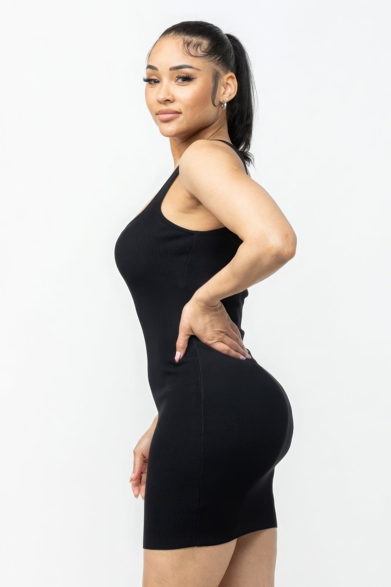 Women's Basic Sleeveless Tank Top Dress Stretch Soft Rayon Knit Bodycon Mini