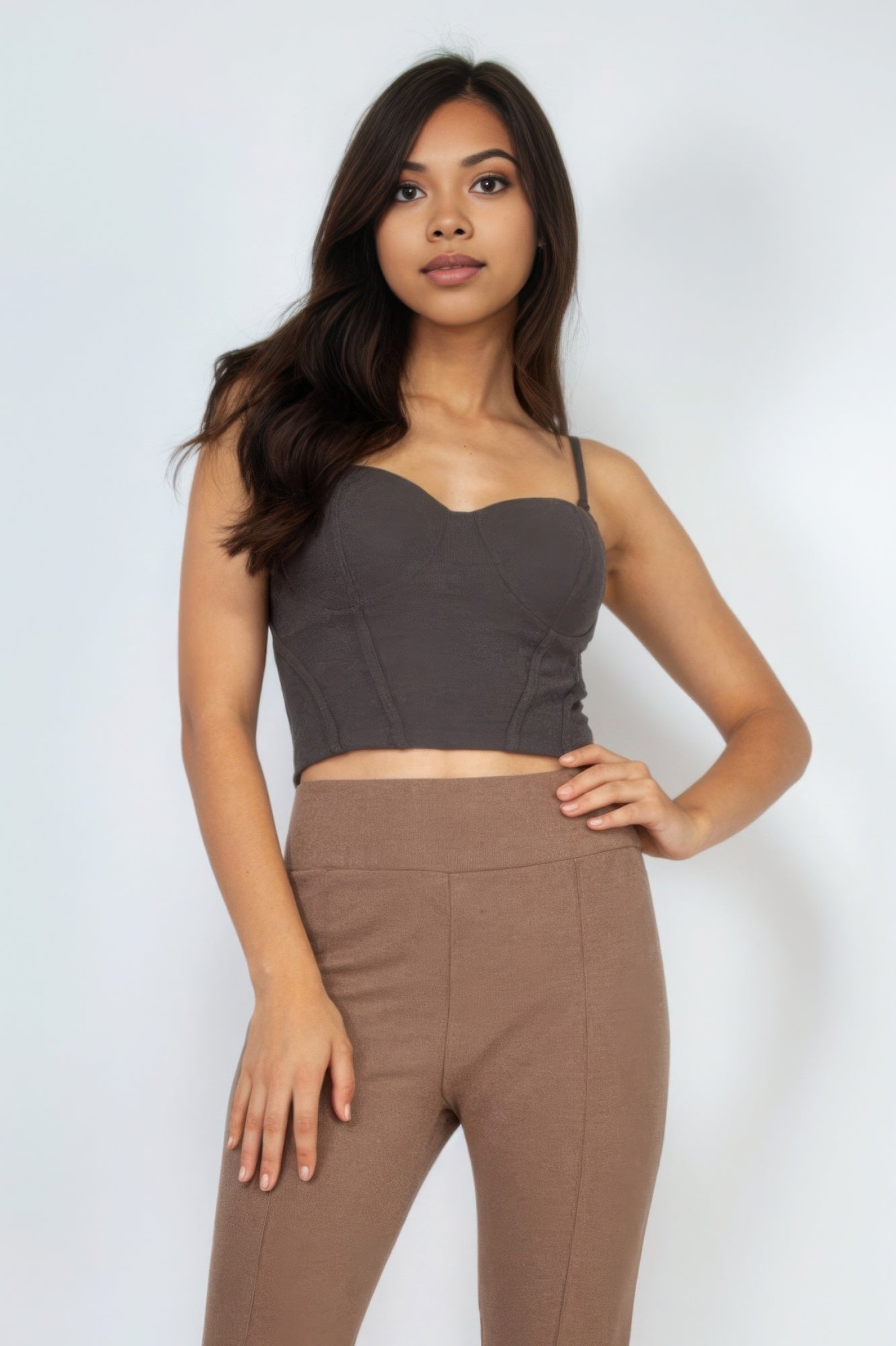 Women's Sweetheart Crop Top Corset Bustier Cami Tank Adjustable Spaghetti Straps