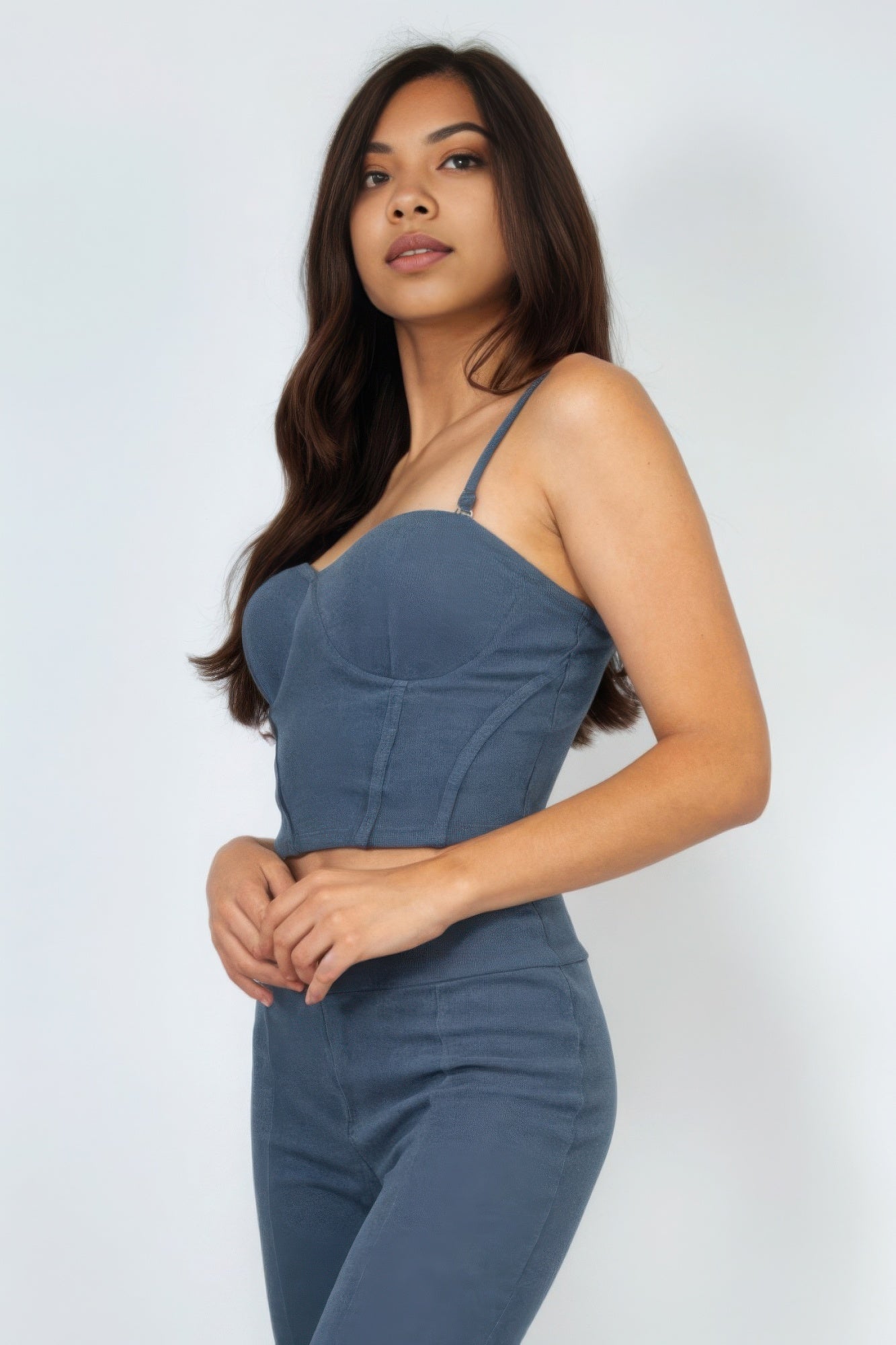 Women's Sweetheart Crop Top Corset Bustier Cami Tank Adjustable Spaghetti Straps