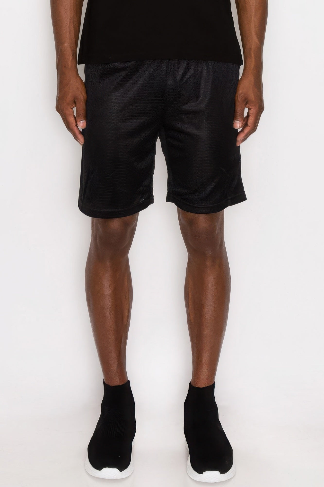 Men's Basic Jersey Mesh Basketball Shorts Gym Workout Athletic