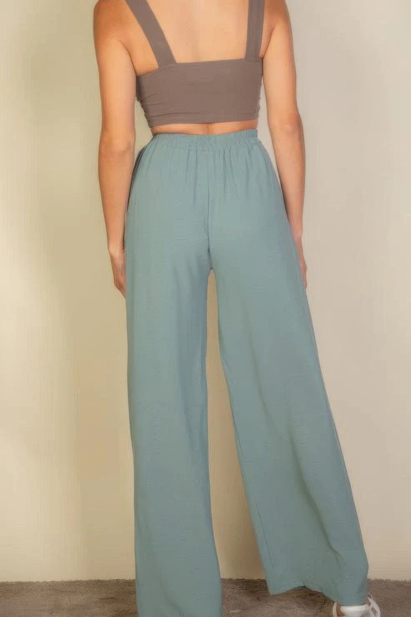 Women's Pants Drawstring Waist Wide Leg Minimalist Stretch Palazzo Pants