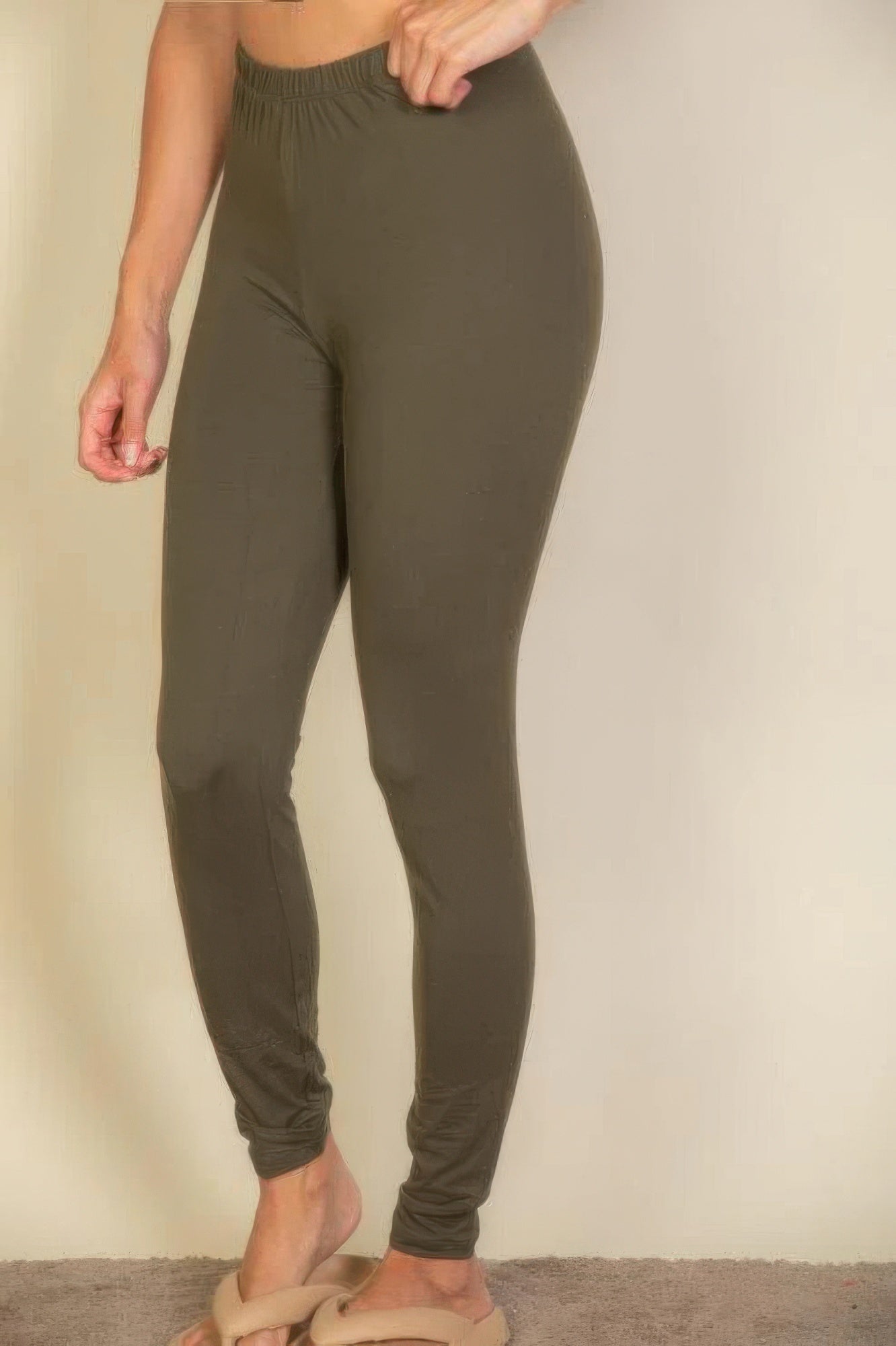 Women's Basic Solid Leggings High Waist Soft Stretch Sport Gym Workout Pants