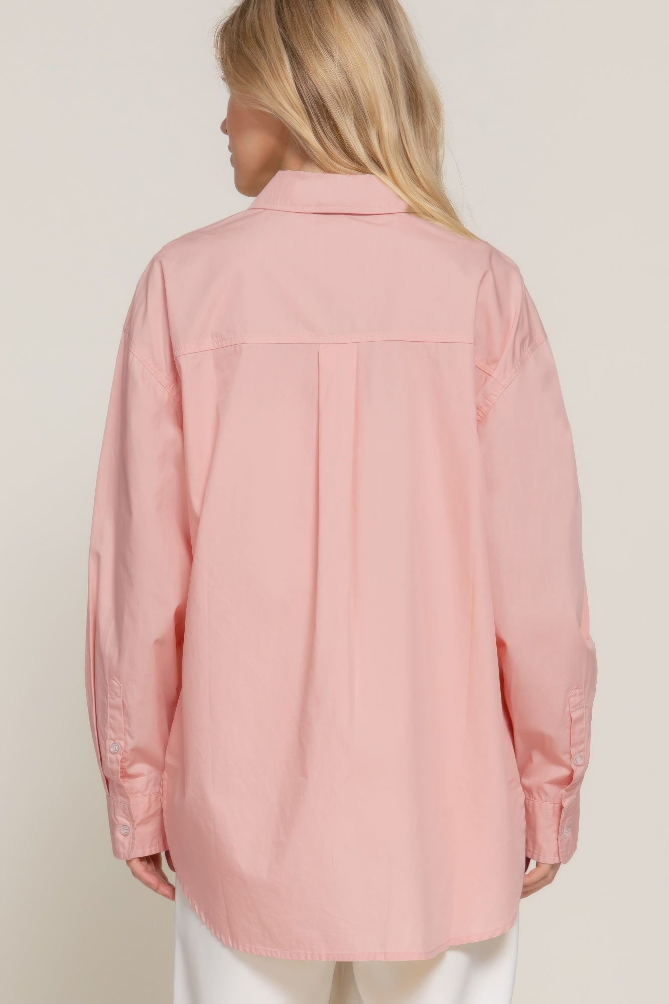 Womens Casual Button-Up Shirt Long Sleeve Loose Fit Tops