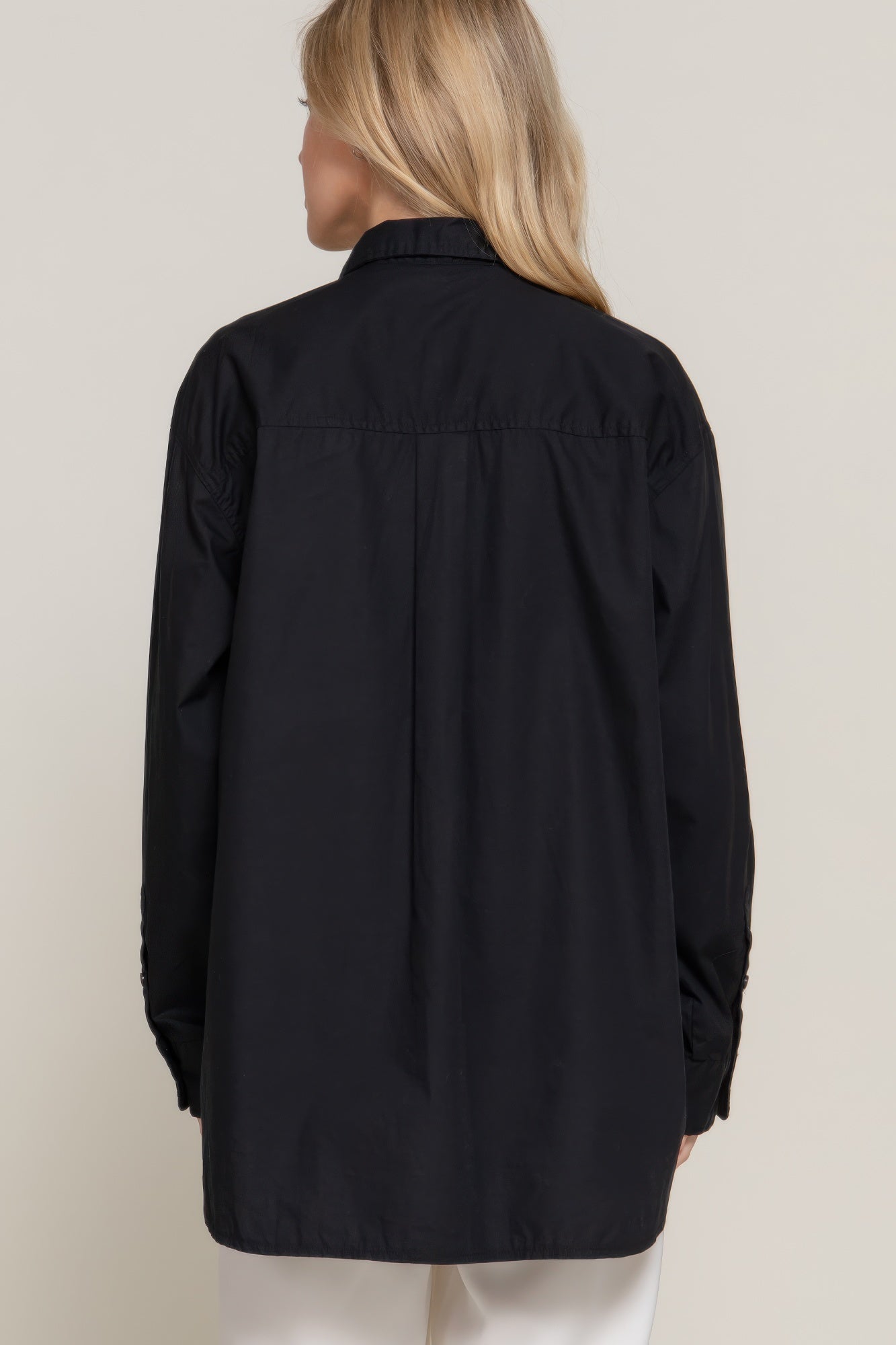 Womens Casual Button-Up Shirt Long Sleeve Loose Fit Tops