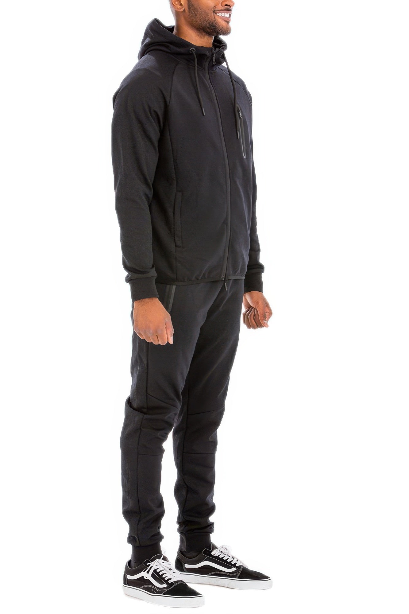 Mens Tracksuit Set Tech Fleece Track Suit Hooded Jacket & Pant Set Running Gym