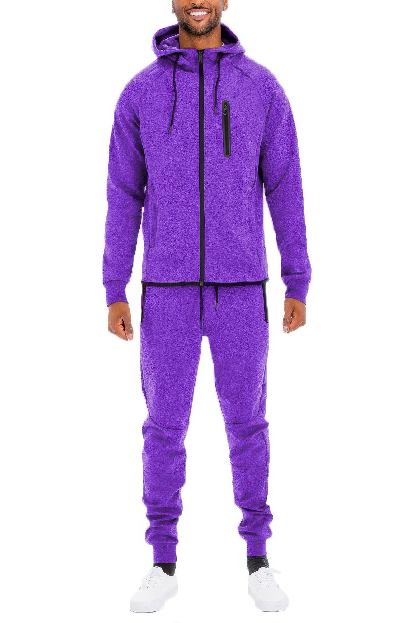 Mens Tracksuit Set Tech Fleece Track Suit Hooded Jacket & Pant Set Running Gym