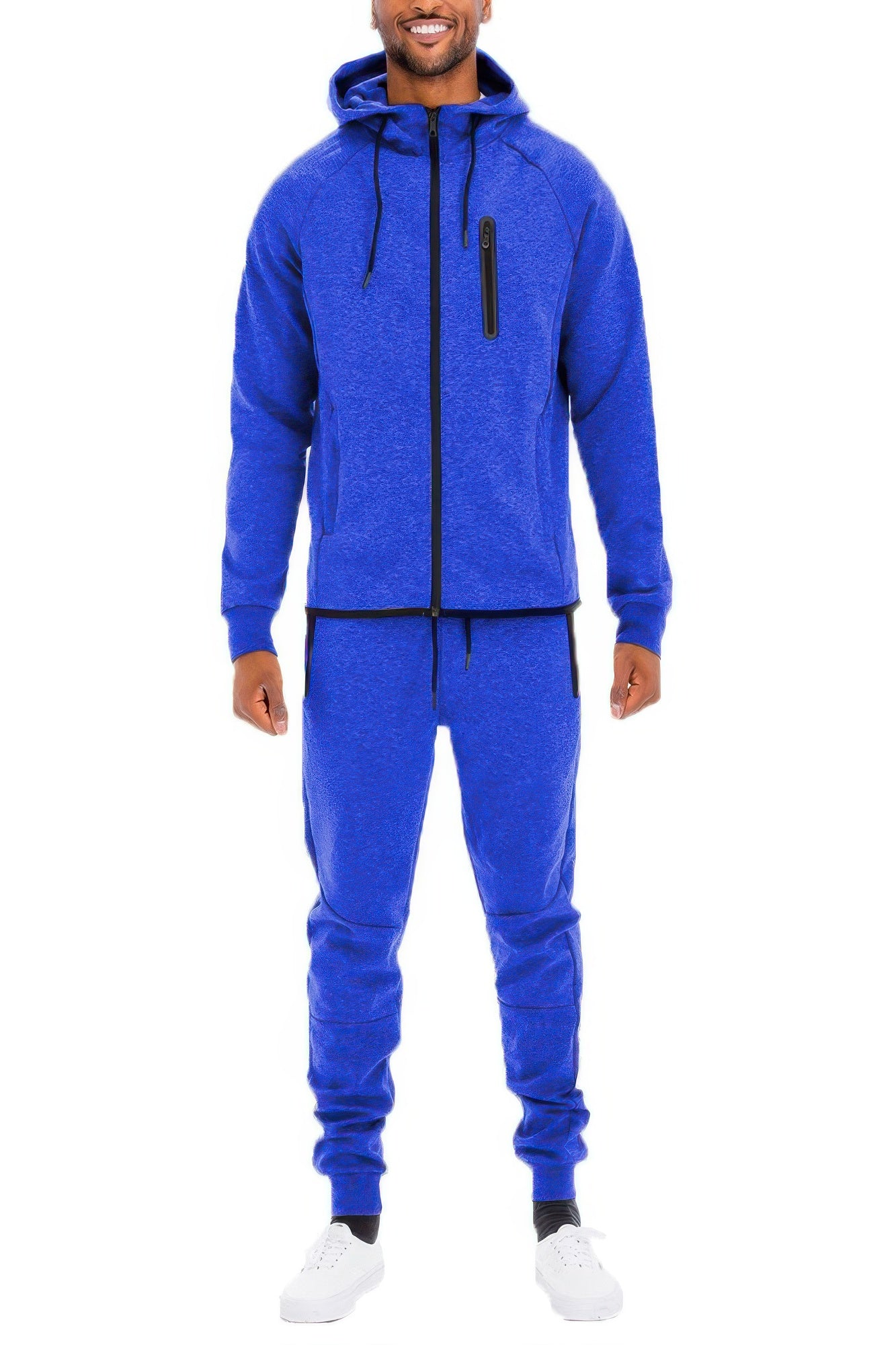 Mens Tracksuit Set Tech Fleece Track Suit Hooded Jacket & Pant Set Running Gym