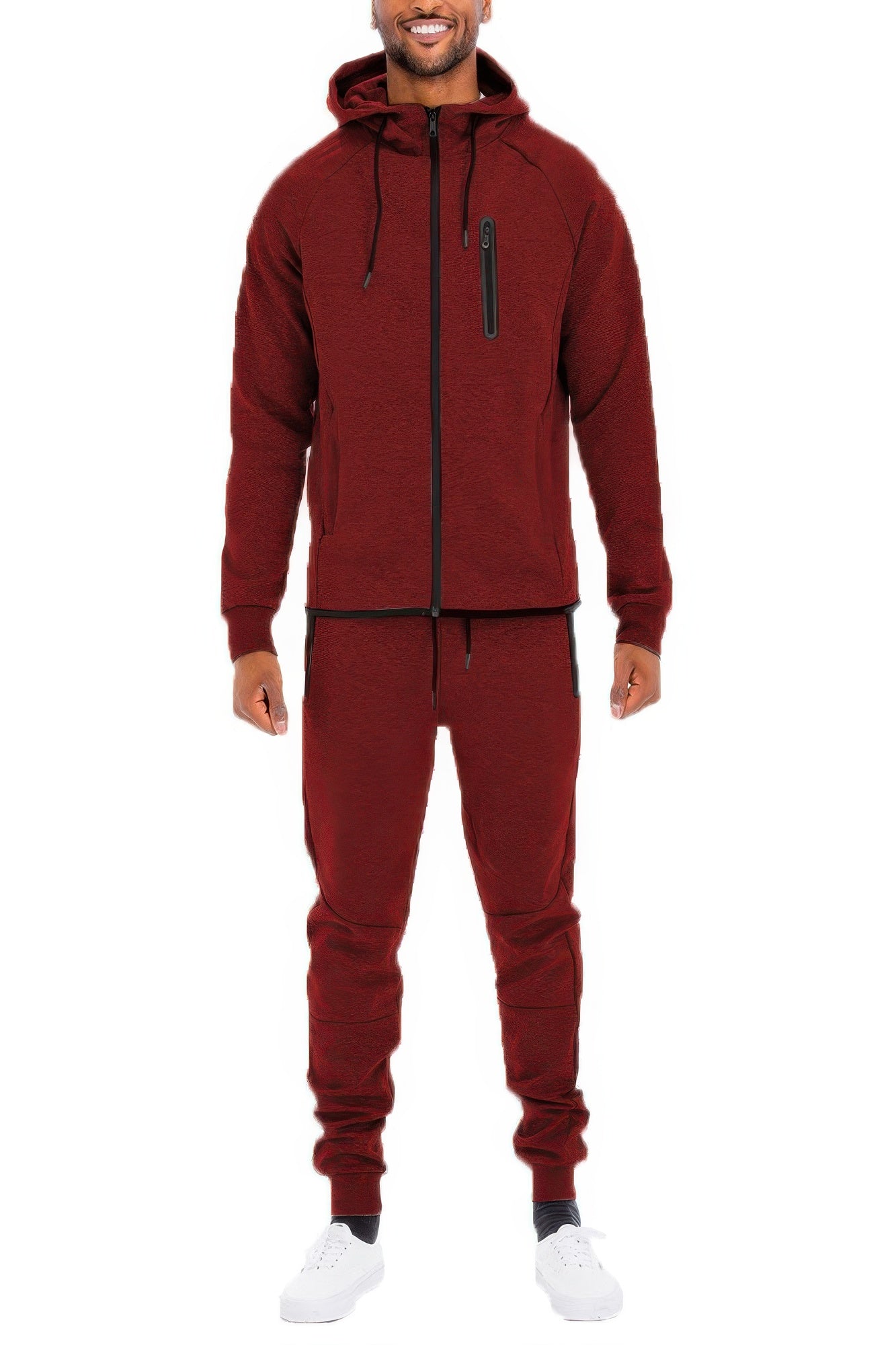 Mens Tracksuit Set Tech Fleece Track Suit Hooded Jacket & Pant Set Running Gym