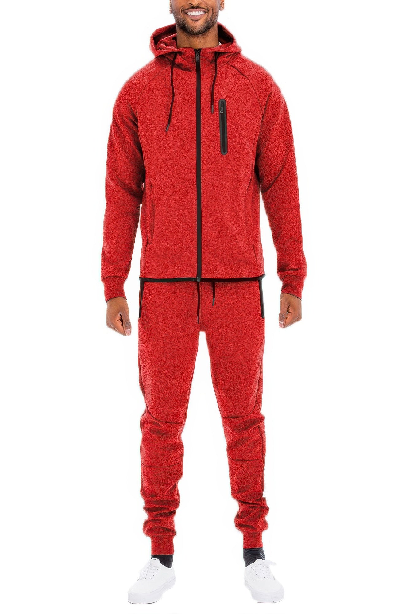 Mens Tracksuit Set Tech Fleece Track Suit Hooded Jacket & Pant Set Running Gym