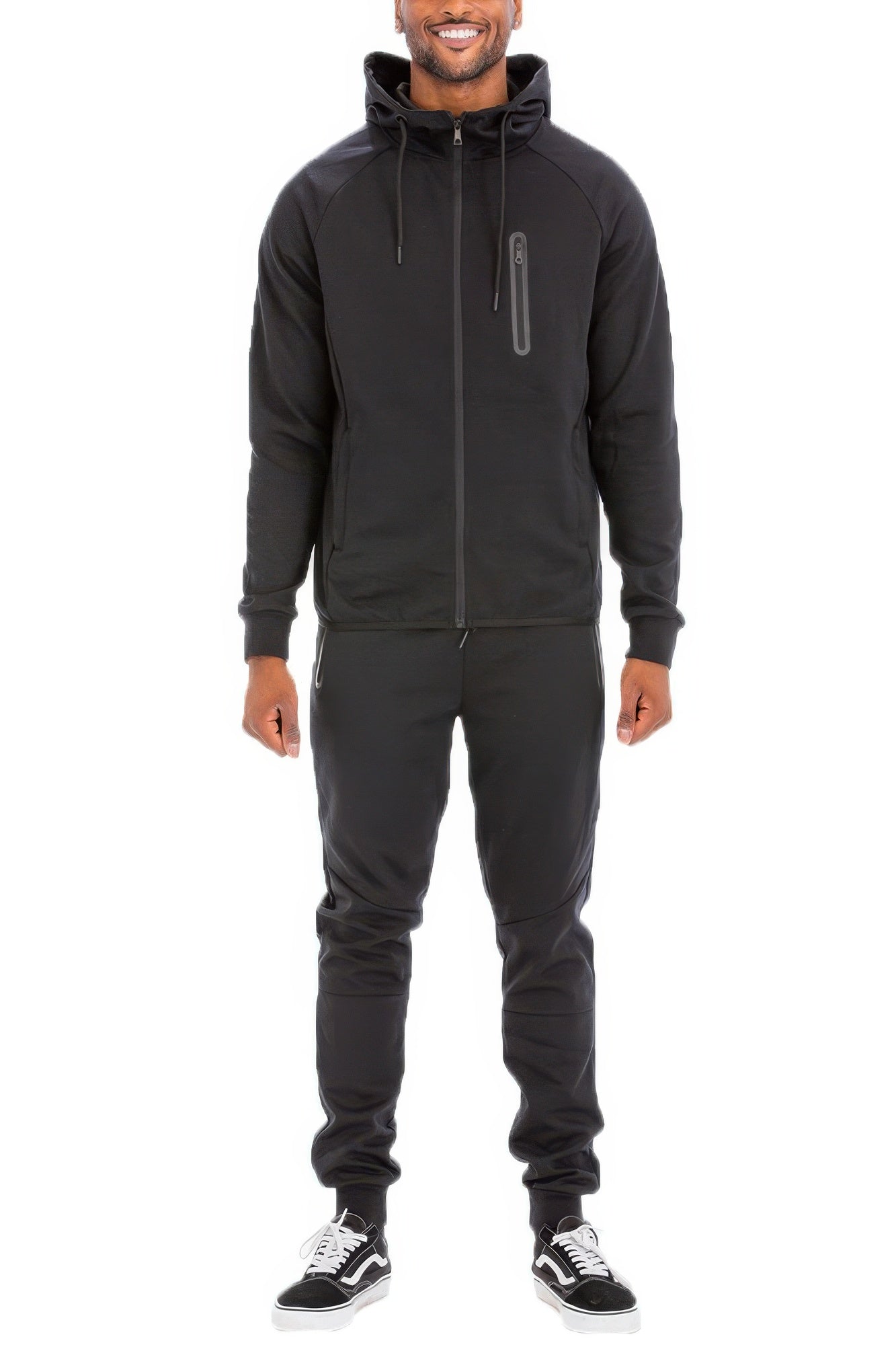 Mens Tracksuit Set Tech Fleece Track Suit Hooded Jacket & Pant Set Running Gym