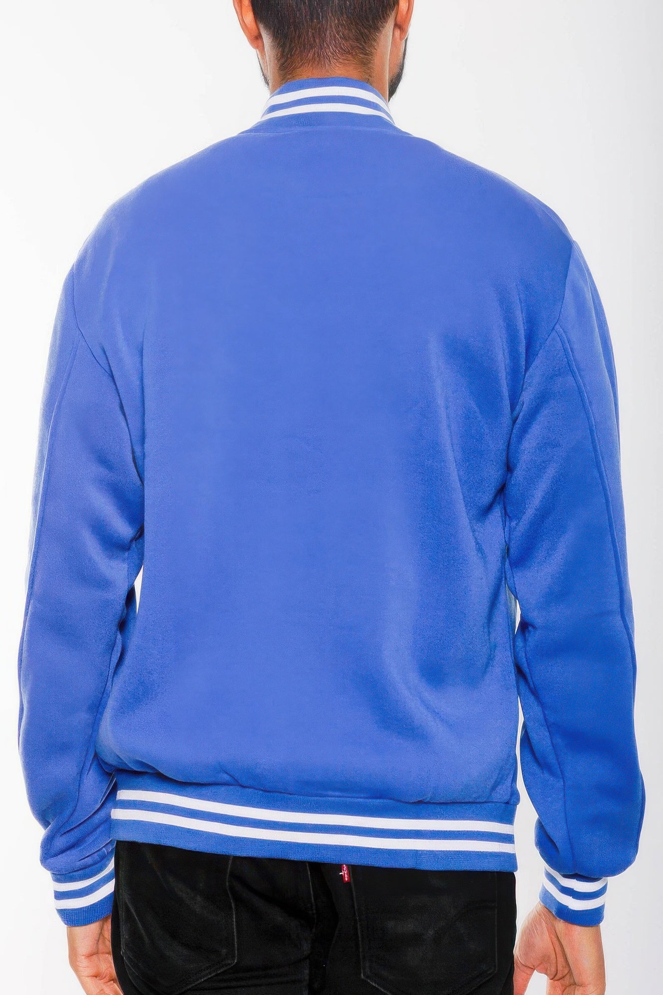 Mens Varsity Jacket Bomber Casual Hip Plain Letterman Jacket Windbreaker