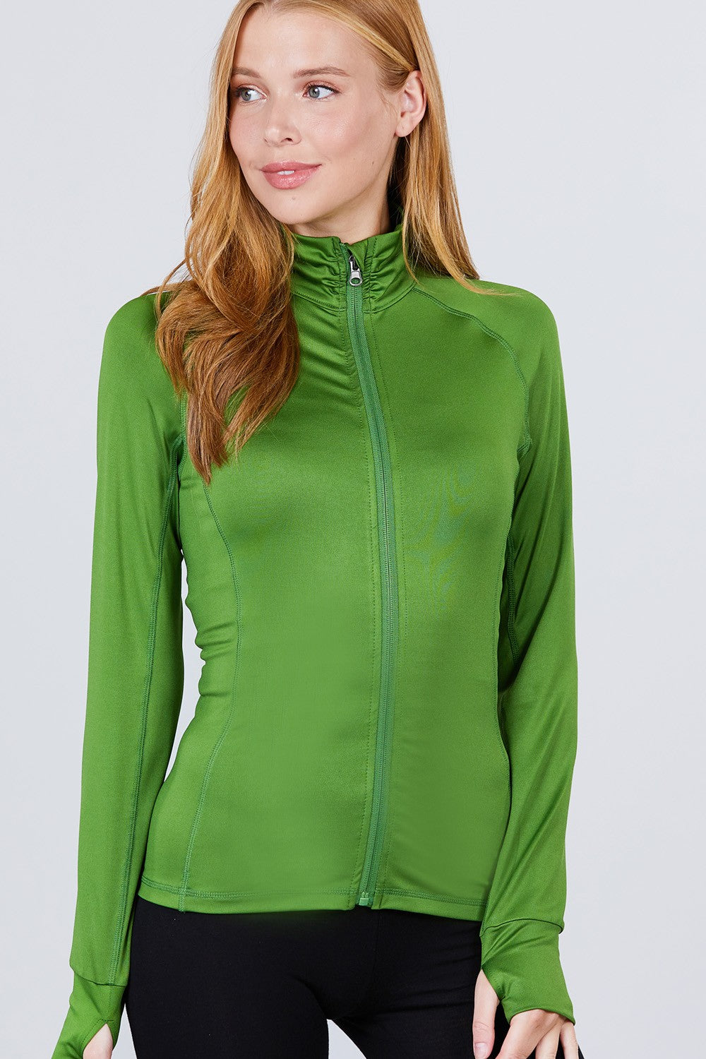 Women's Cozy Performance Zip Up Stretchy Work Out Activewear Track Jacket