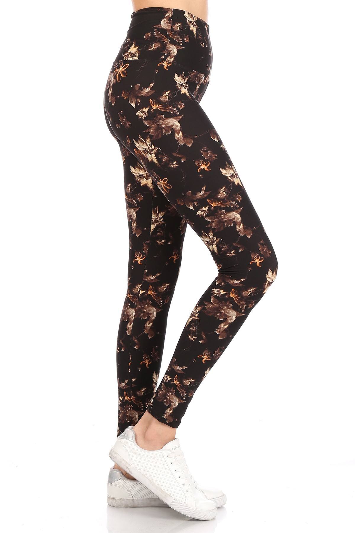 Women's 5-inch Multi Printed Leggings High Waist Yoga Pants Stretch Gym Fitness