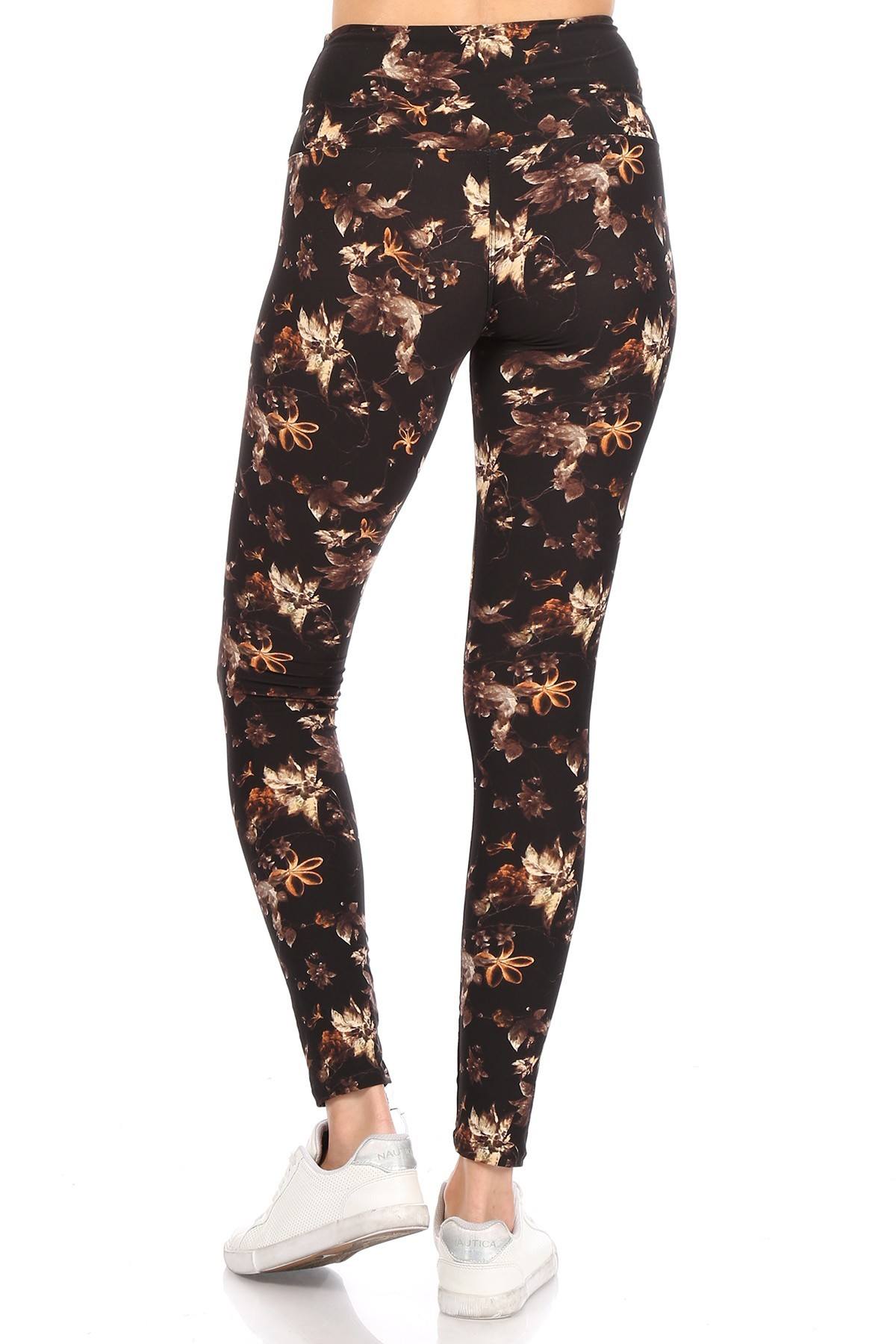 Women's 5-inch Multi Printed Leggings High Waist Yoga Pants Stretch Gym Fitness