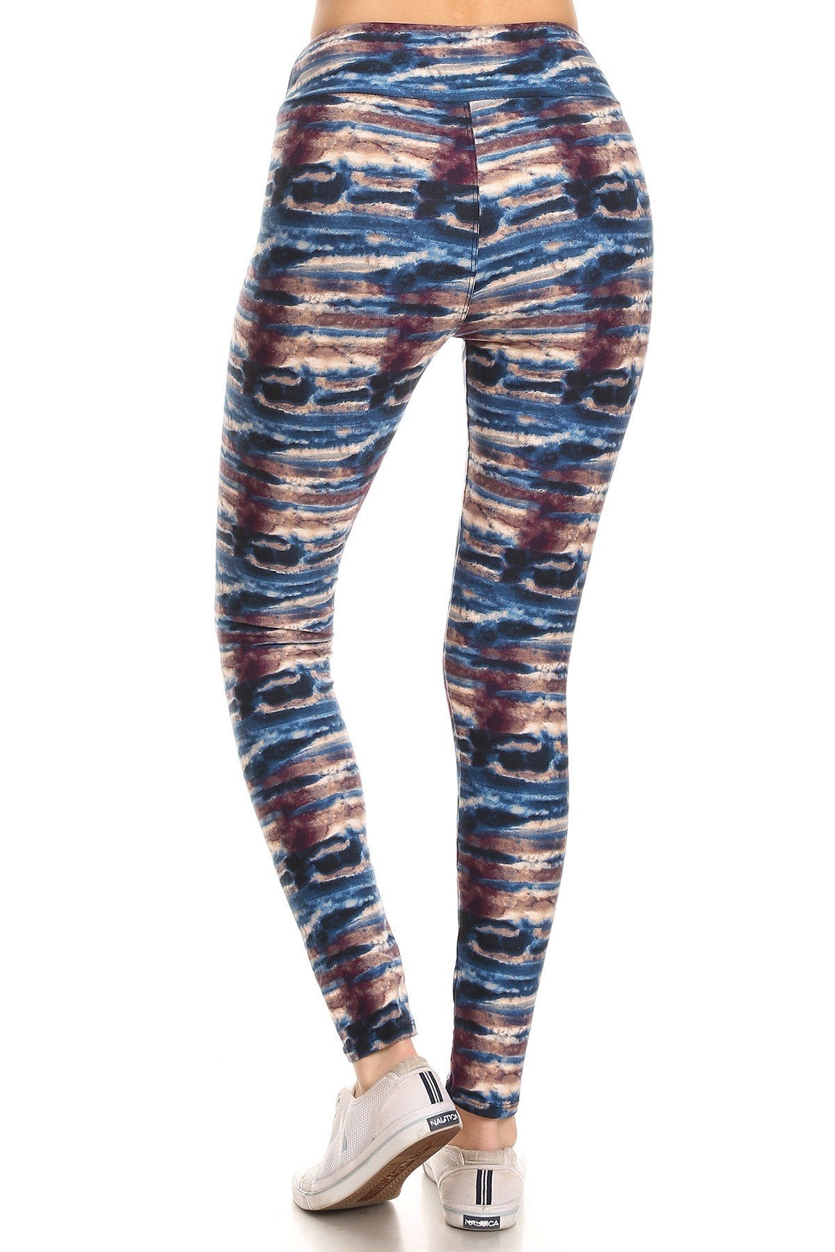 Women's Tie Dye Printed Leggings High Waist Yoga Pants Stretch Gym Fitness
