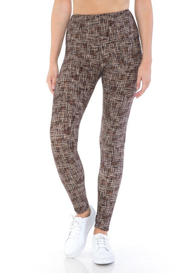 Women's Multi Printed Leggings High Waist Yoga Pants Stretch Gym Fitness