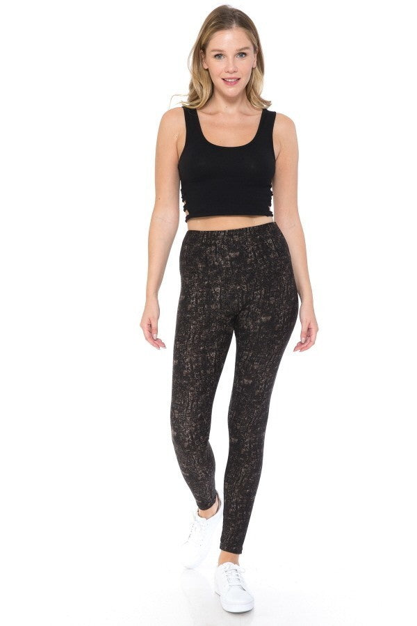Women's Multi Printed Leggings High Waist Yoga Pants Stretch Gym Fitness