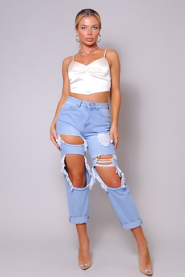 Women V-neck Ruched Scarf Crop Top Stretch Adjustable Spaghetti Strap Cami Tank