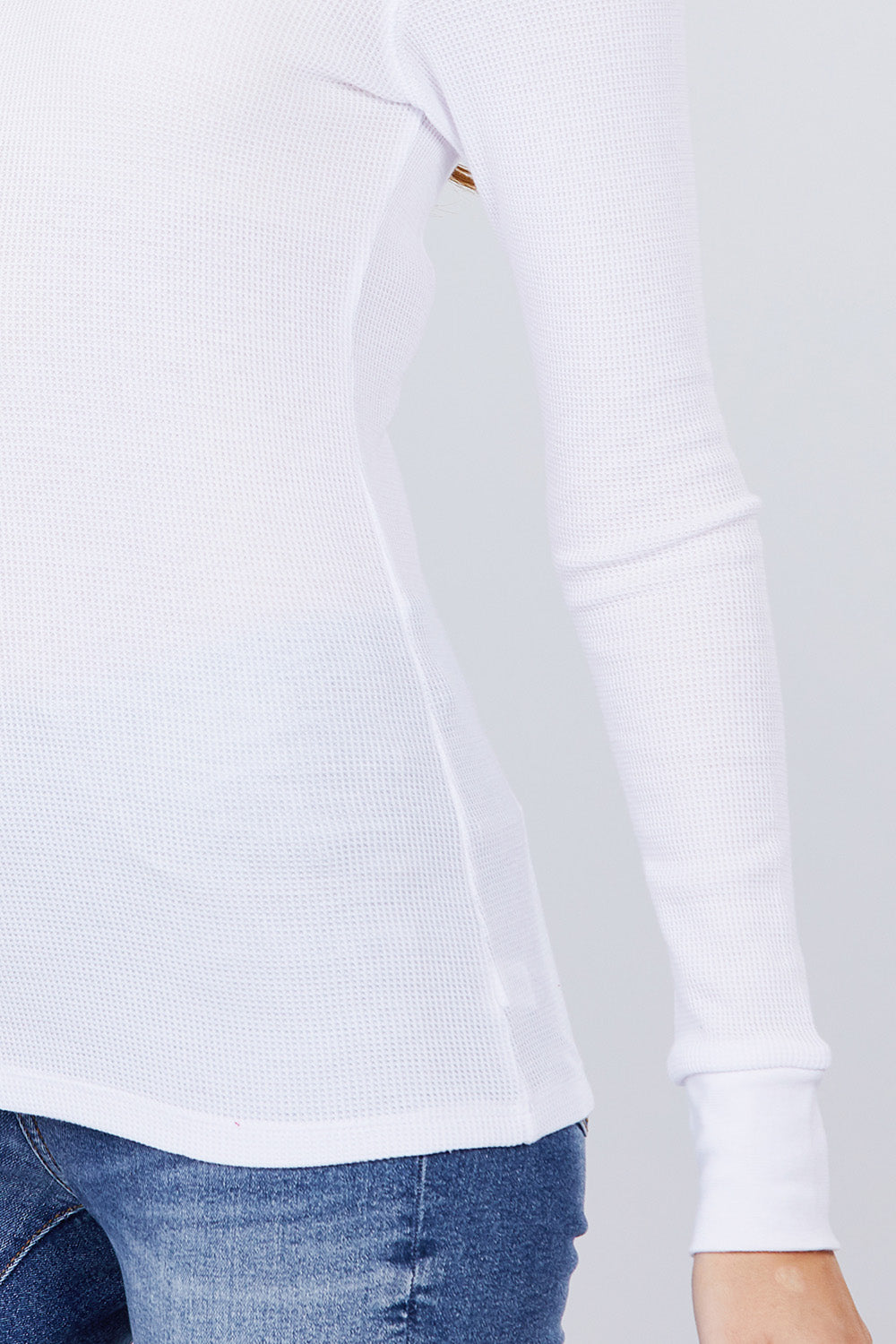 Women's Crew Neck Thermal Shirt Top Long Sleeve Stretch Cotton Knit Tee