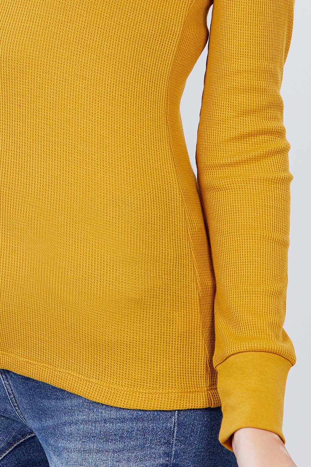 Women's Crew Neck Thermal Shirt Top Long Sleeve Stretch Cotton Knit Tee