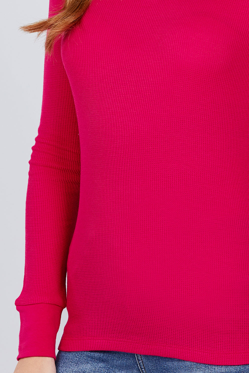 Women's Crew Neck Thermal Shirt Top Long Sleeve Stretch Cotton Knit Tee