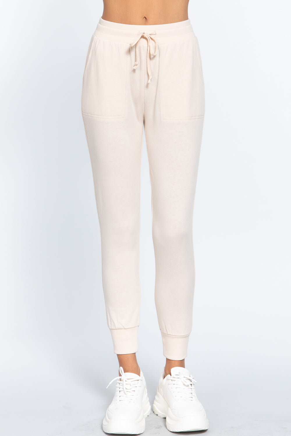 Women's Cozy Cotton Jogger Sweatpants Waist Band Pockets Workout Lounge Pants