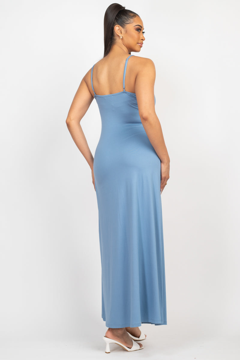 Women Scoop Neck Buttoned Full Cami Tank Sleeveless Top & Casual Mini Shorts Set