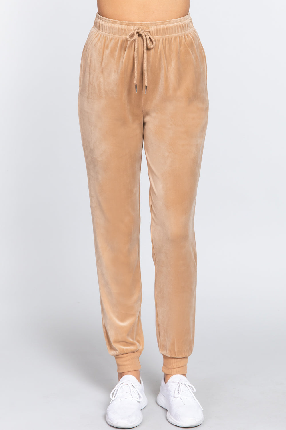 Women's Cozy Warm Velour Fleece Long Jogger Pants Soft Sweatpants Lounge