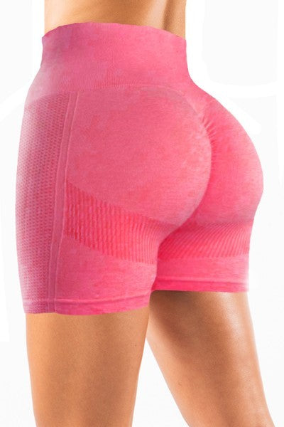 Women's Seamless Scrunch Yoga Workout Bike Shorts Soft Stretch Fitness Leggings