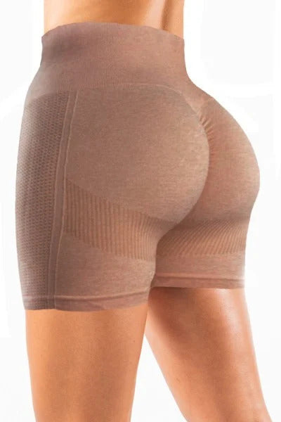 Women's Seamless Scrunch Yoga Workout Bike Shorts Soft Stretch Fitness Leggings