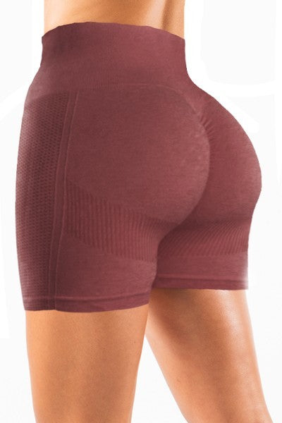 Women's Seamless Scrunch Yoga Workout Bike Shorts Soft Stretch Fitness Leggings