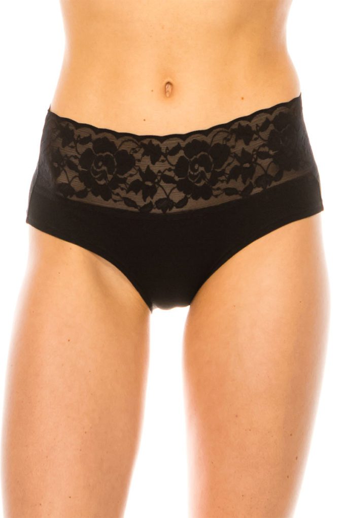 Women's Stretch Floral High Waist Lace Band Super Soft Panty