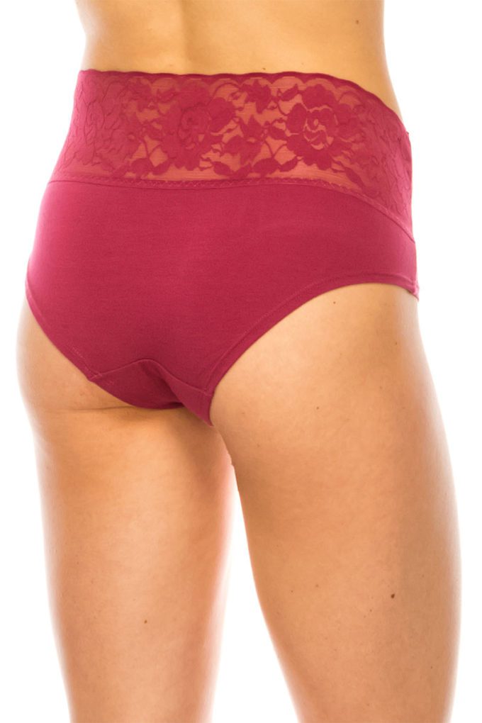 Women's Stretch Floral High Waist Lace Band Super Soft Panty