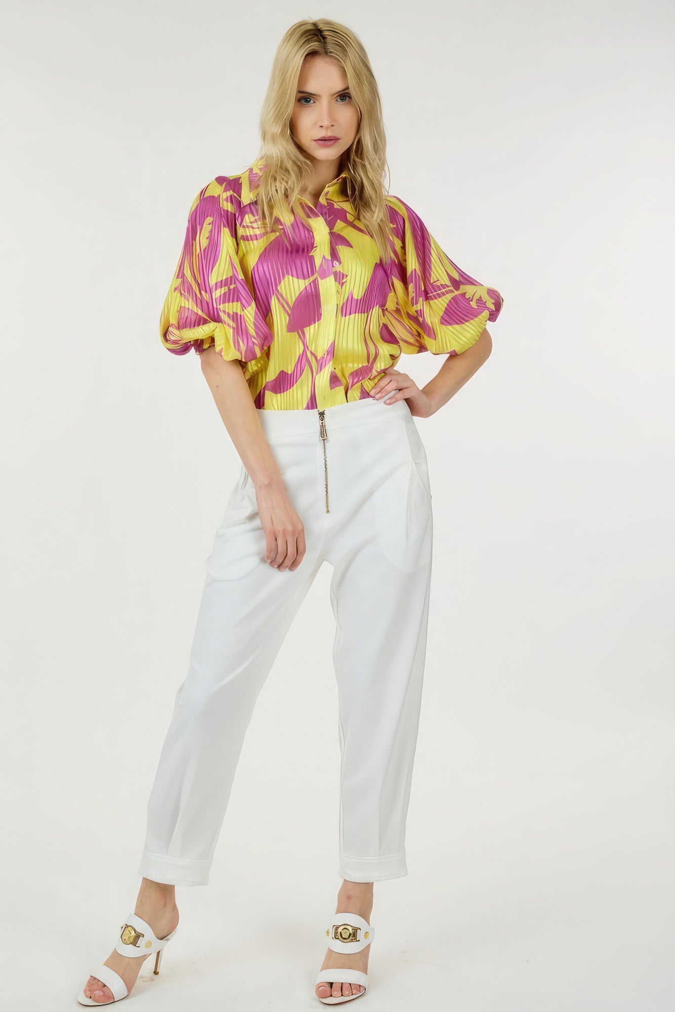 Women's Flattering High Waist Zipper Front Pockets Cozy Skinny Dress Ankle Pants