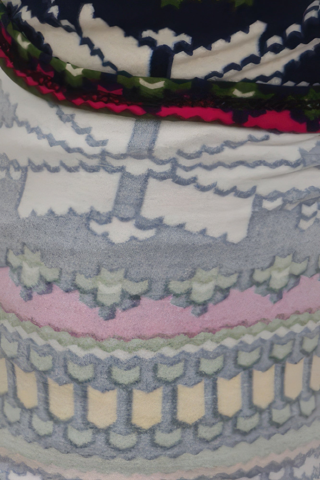 Women's Fair Isle Printed High Waist Yoga Pants Leggings Stretch Gym Fitness